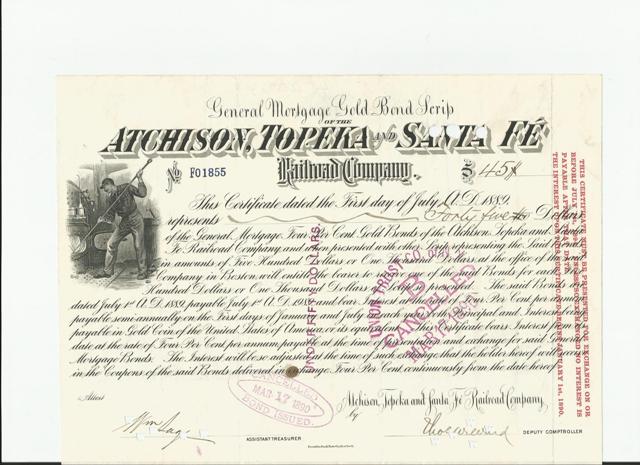 The Atchison Opeka a Santa Fe 1889