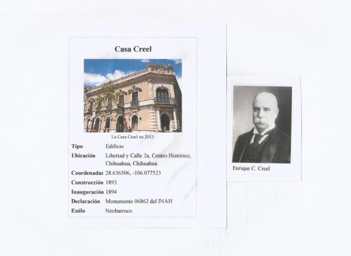 Fotos de la Casa Creel y de Enrique C. Creel